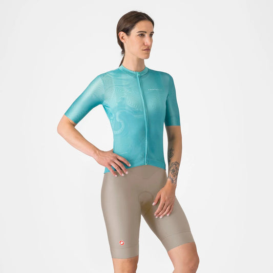 CASTELLI PRIMA 2 DT Damen Kurze Trägerhose Grau