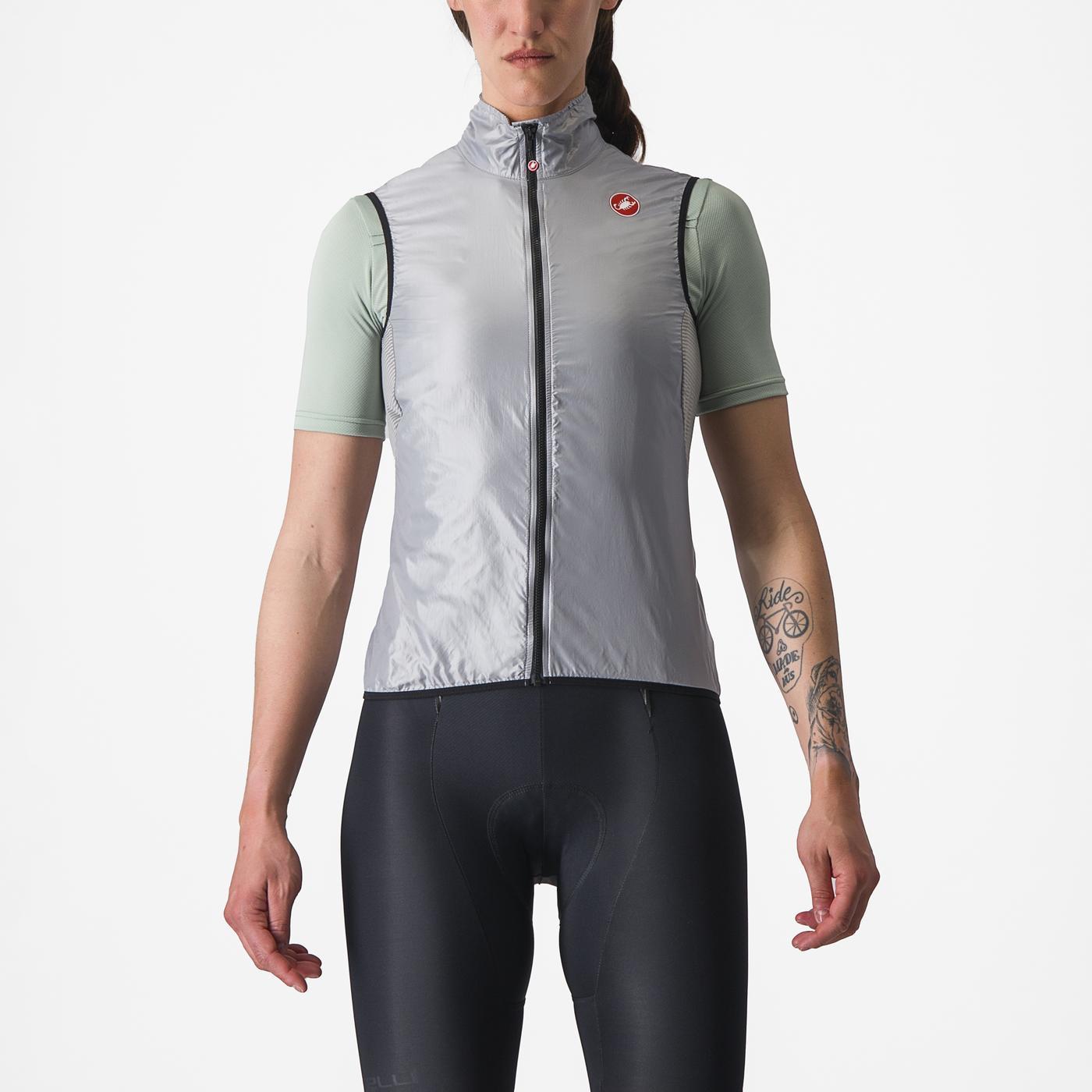 CASTELLI ARIA Damen Ärmellose Jacke Grau