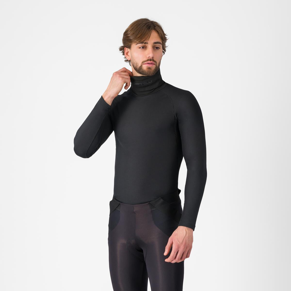 Unterwäsche CASTELLI FLANDERS 2 HIGH NECK WARMER Longsleeve Schwarz