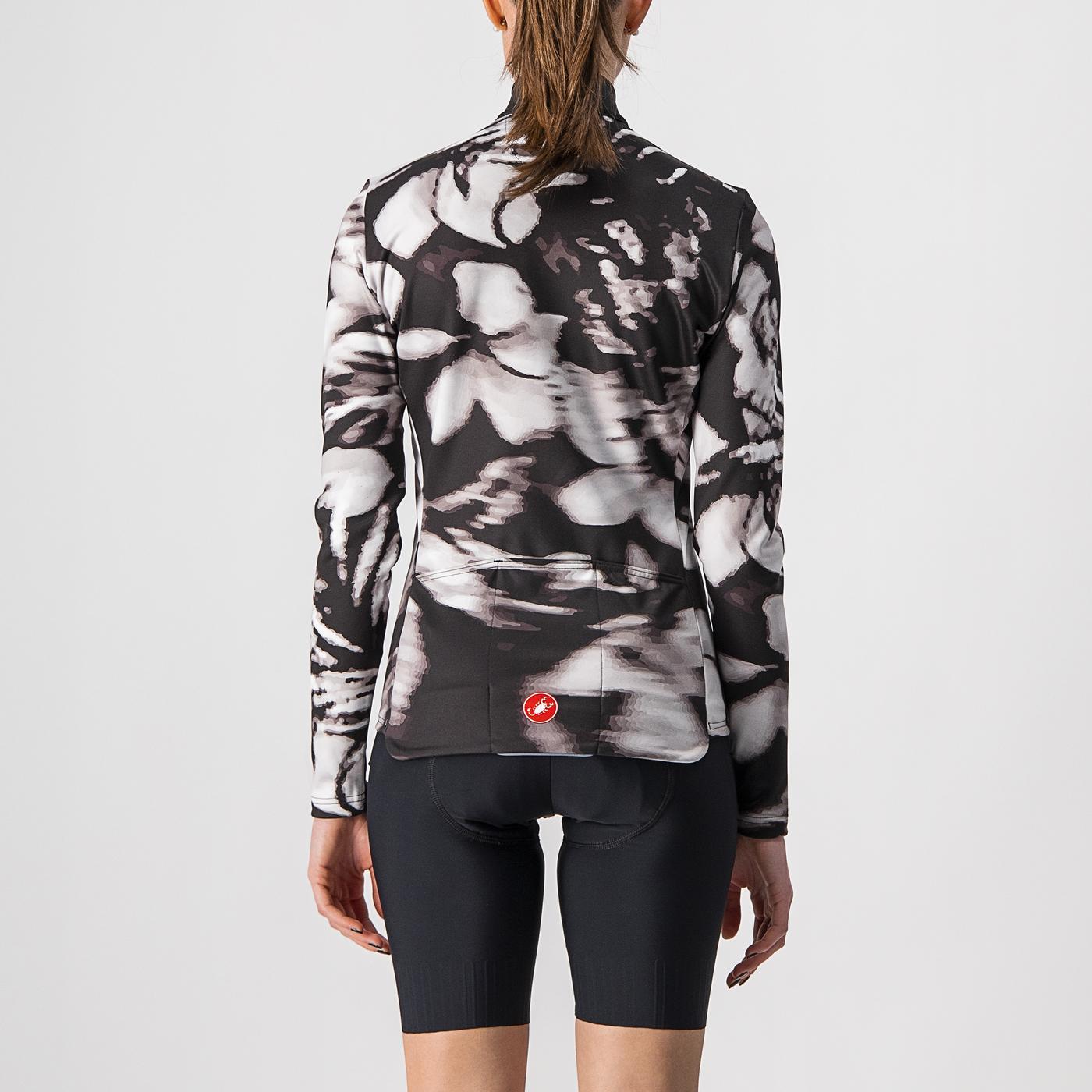 CASTELLI UNLIMITED THERMAL Damen Langarmtrikot Schwarz/Weiß