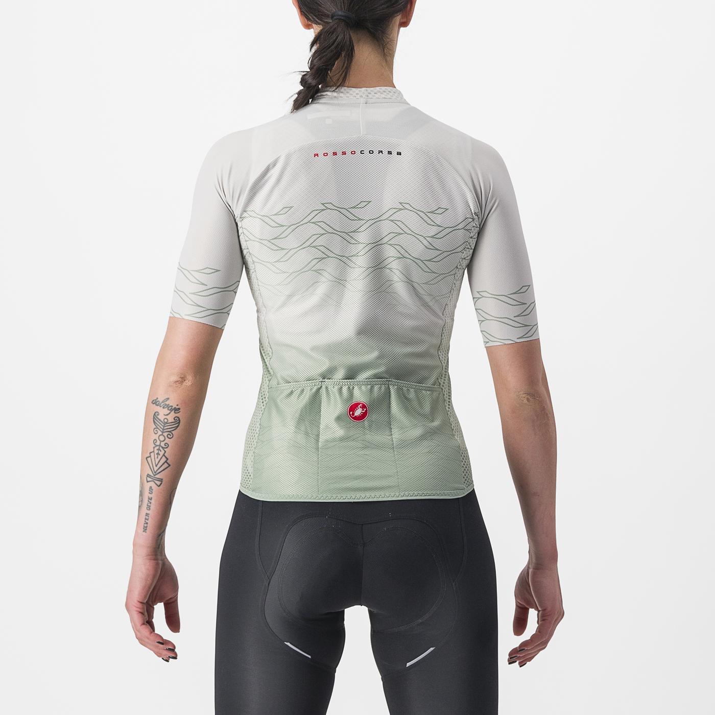 Trikot CASTELLI CLIMBER'S 2.0 Kurzarm Women Grau/Grün