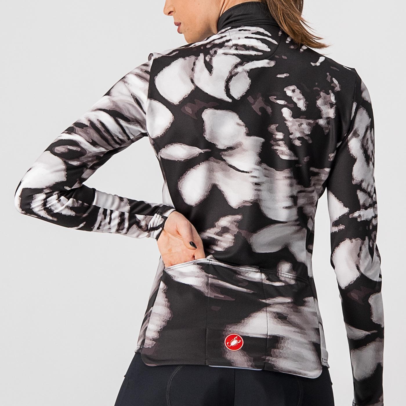 CASTELLI UNLIMITED THERMAL Damen Langarmtrikot Schwarz/Weiß