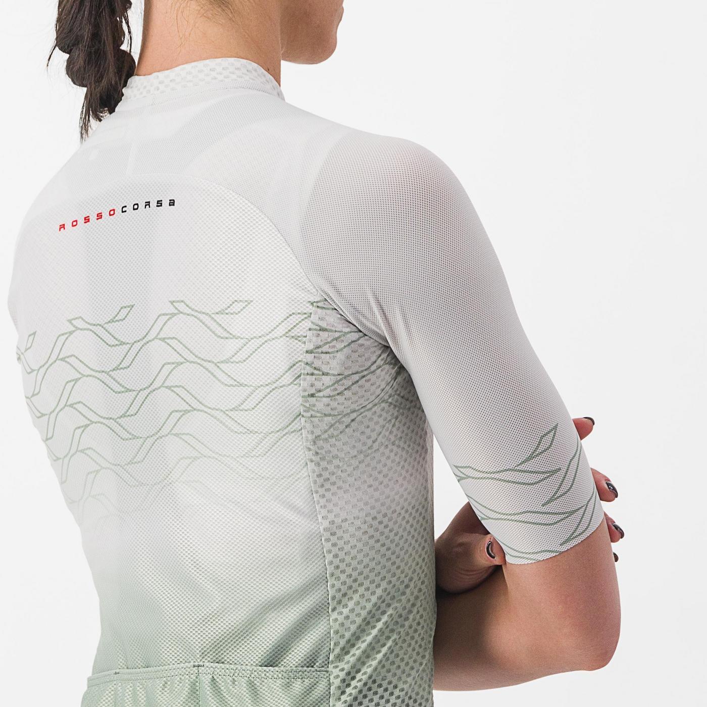 Trikot CASTELLI CLIMBER'S 2.0 Kurzarm Women Grau/Grün