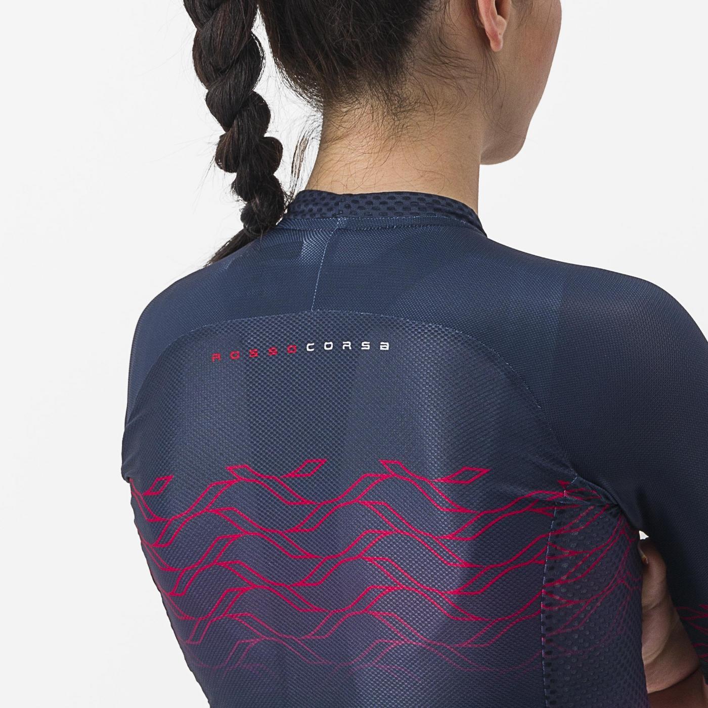 Trikot CASTELLI CLIMBER'S 2.0 Kurzarm Women Blau/Weiß