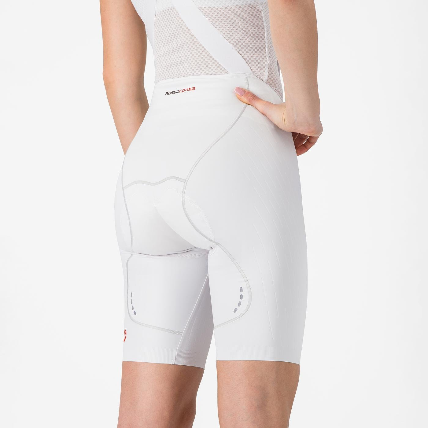CASTELLI FREE AERO RACE S Damen Kurz Trägerhose Weiß