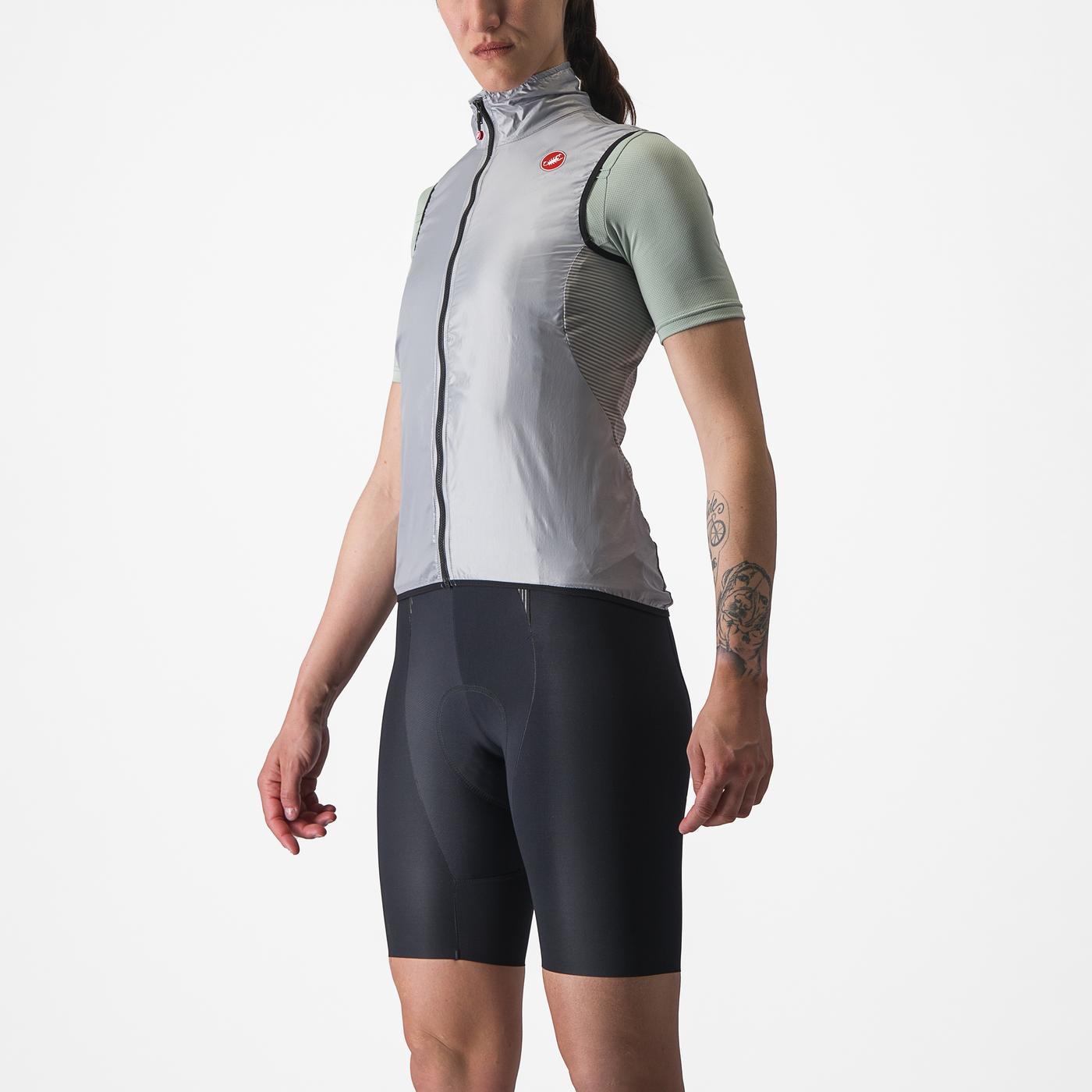 CASTELLI ARIA Damen Ärmellose Jacke Grau