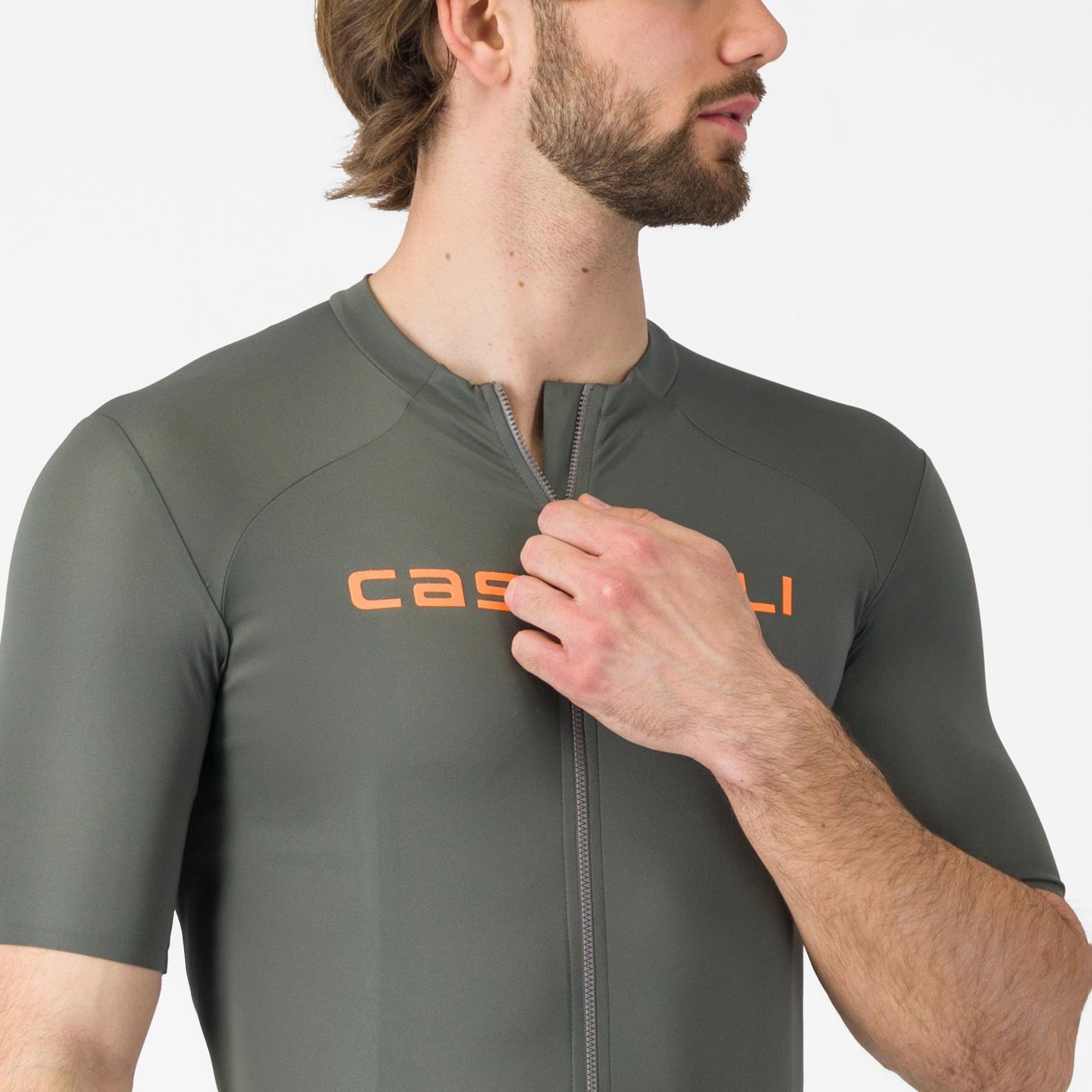 CASTELLI PROLOGO LITE Trikot Kurzarm Grau/Orange
