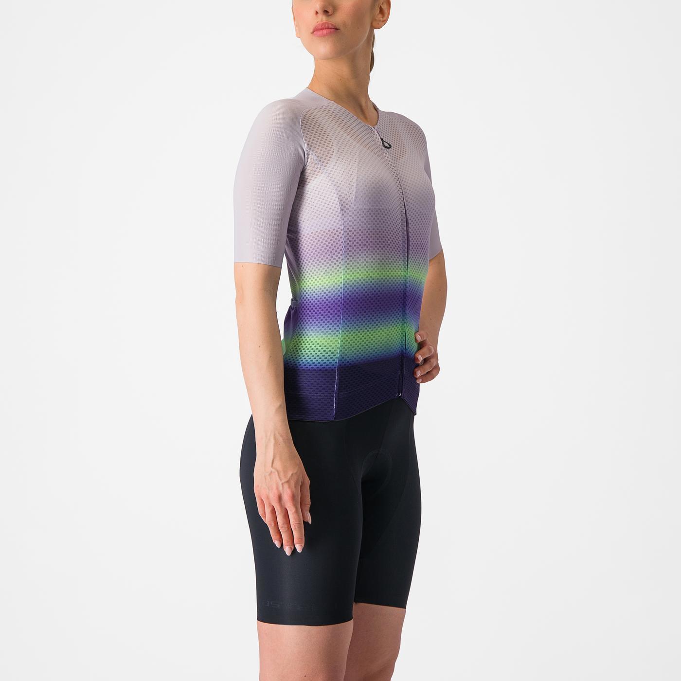 Trikot CASTELLI CLIMBER'S 4.0 W Kurzarm Women Violett/Grün