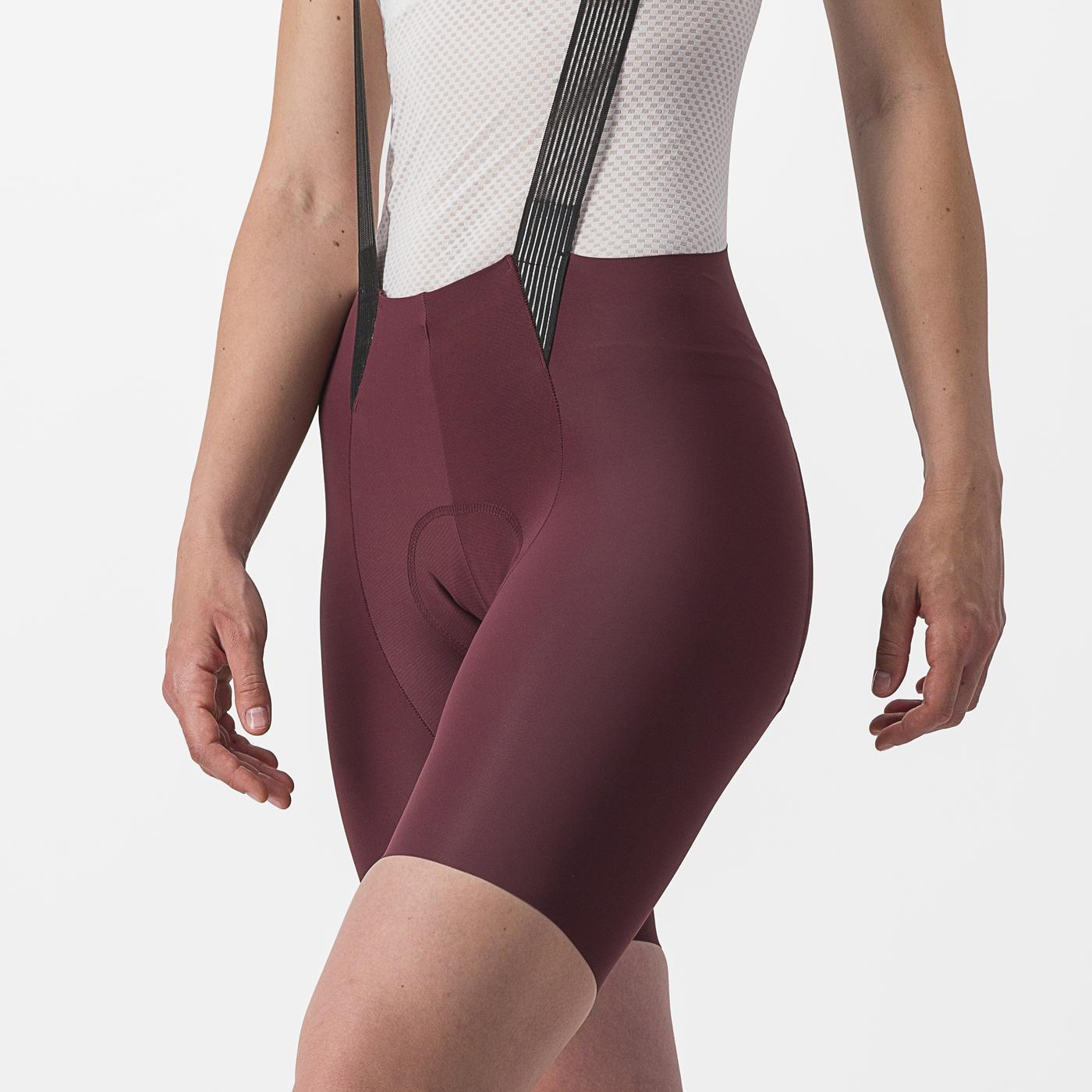 CASTELLI FREE AERO RC W Women Kurze Trägerhose Bordeaux