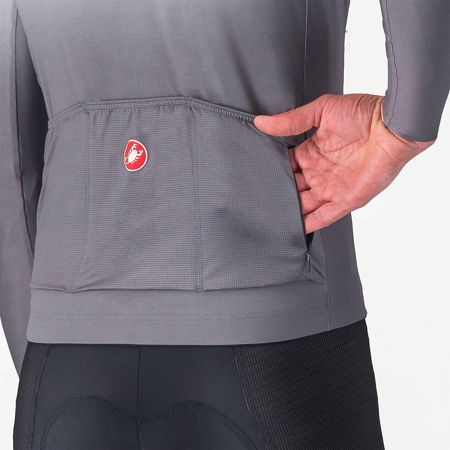 CASTELLI UPF Trikot Langarm Grau