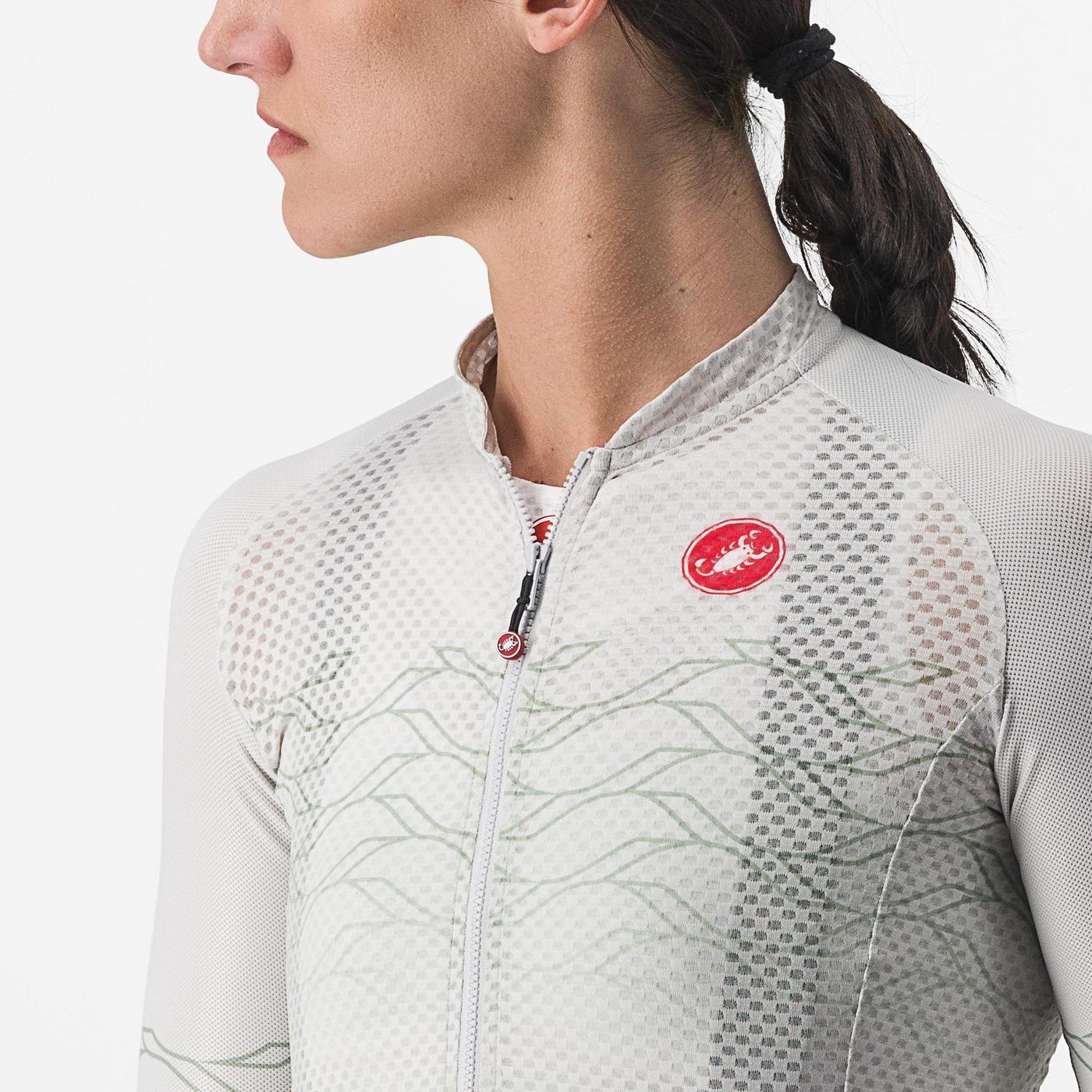 Trikot CASTELLI CLIMBER'S 2.0 Kurzarm Women Grau/Grün