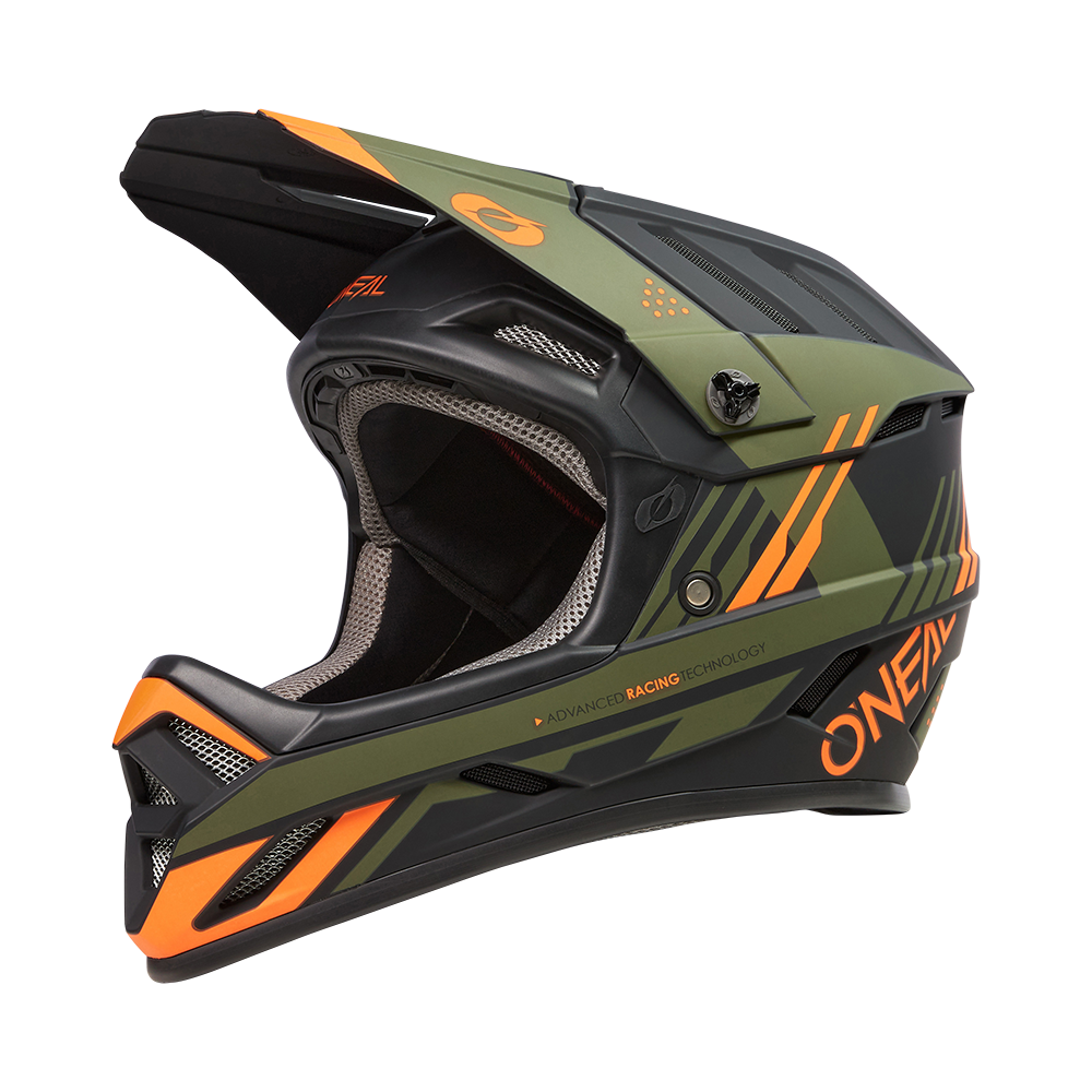 downhill mtb helm O'NEAL BACKFLIP STRIKE MTB-Helm Schwarz/Orange/Grün – Probikeshop