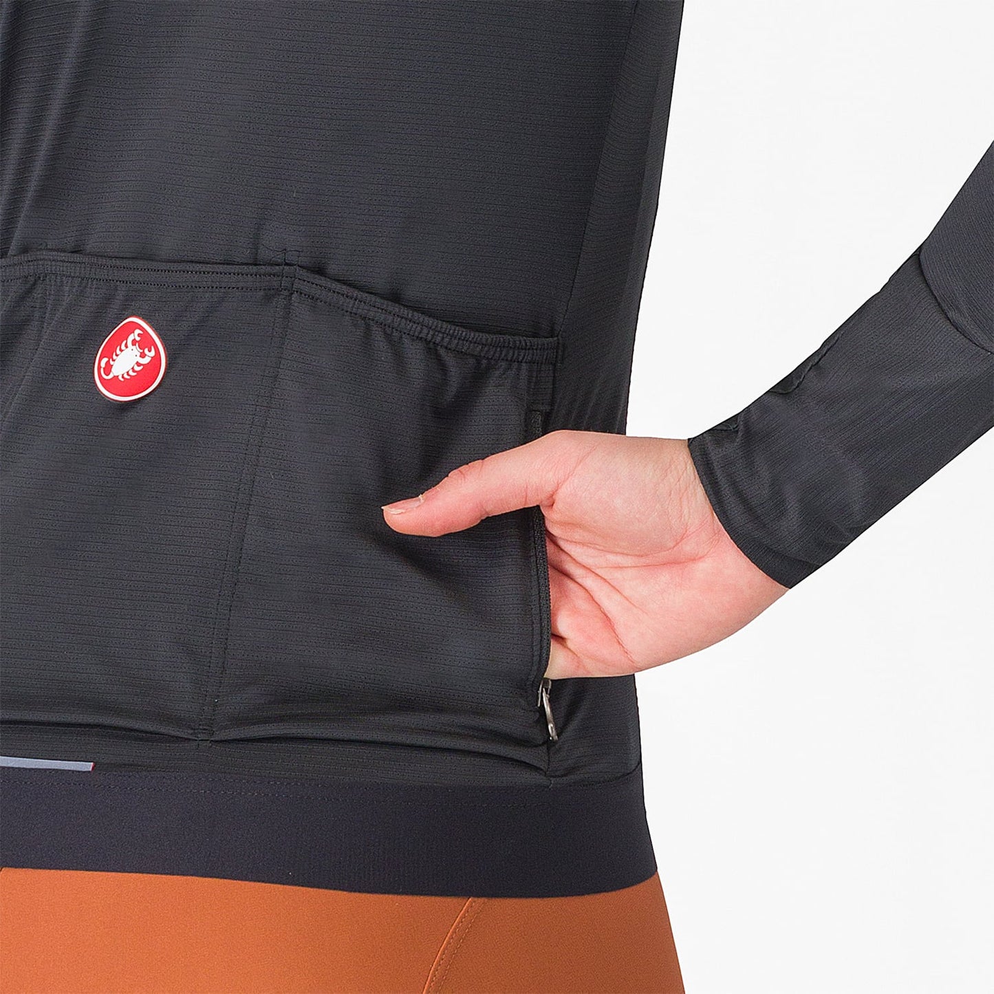 CASTELLI ESPRESSO Damen Trikot Langarm Schwarz