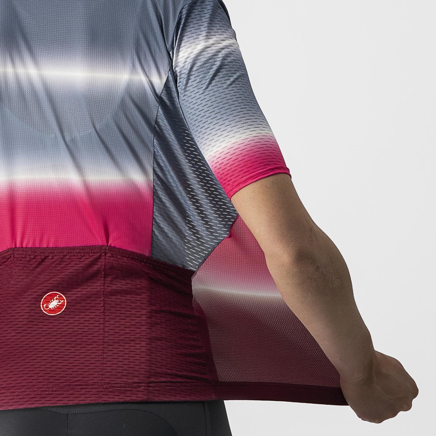 CASTELLI DOLCE Damen Trikot Kurzarm Blau/Bordeaux