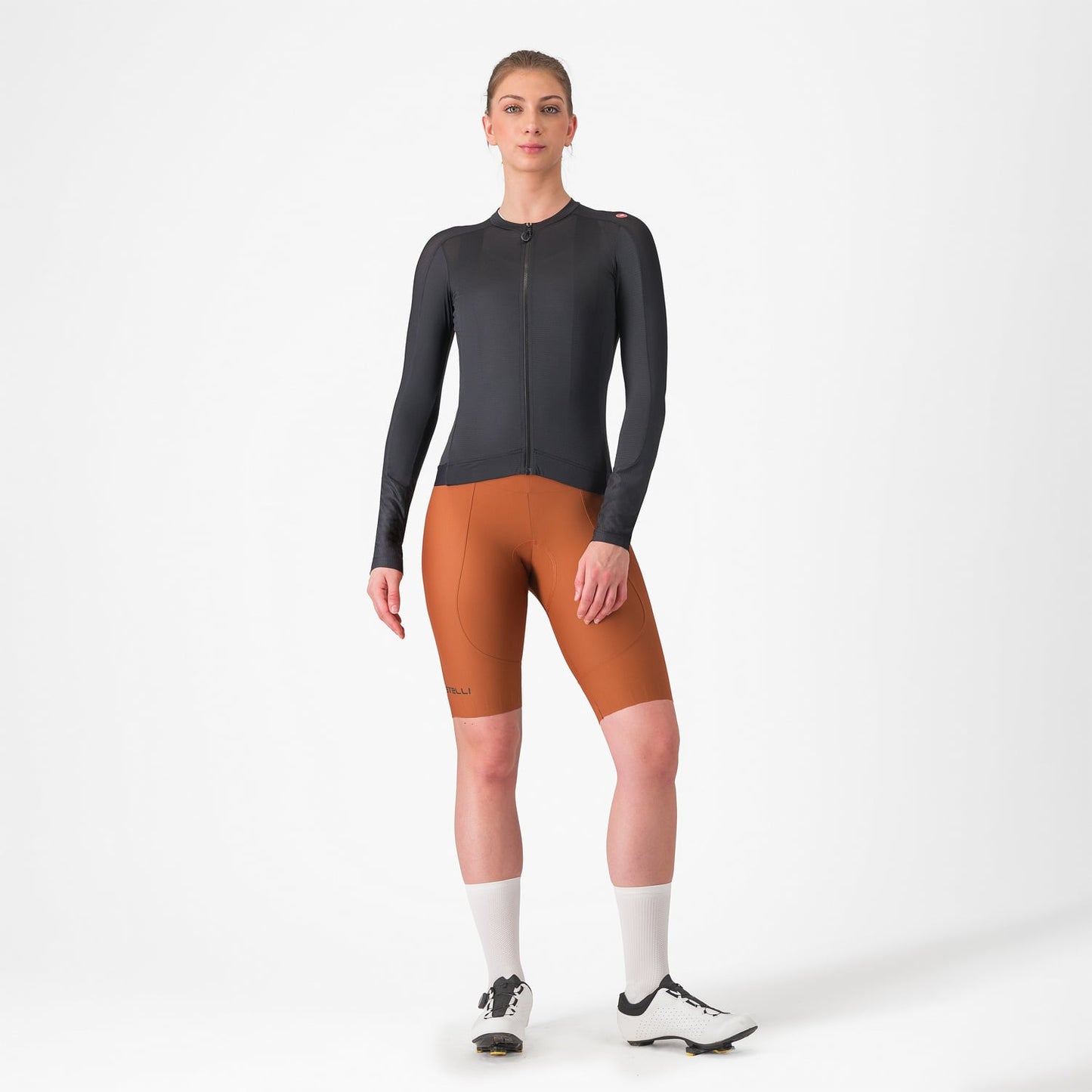 CASTELLI ESPRESSO Damen Trikot Langarm Schwarz