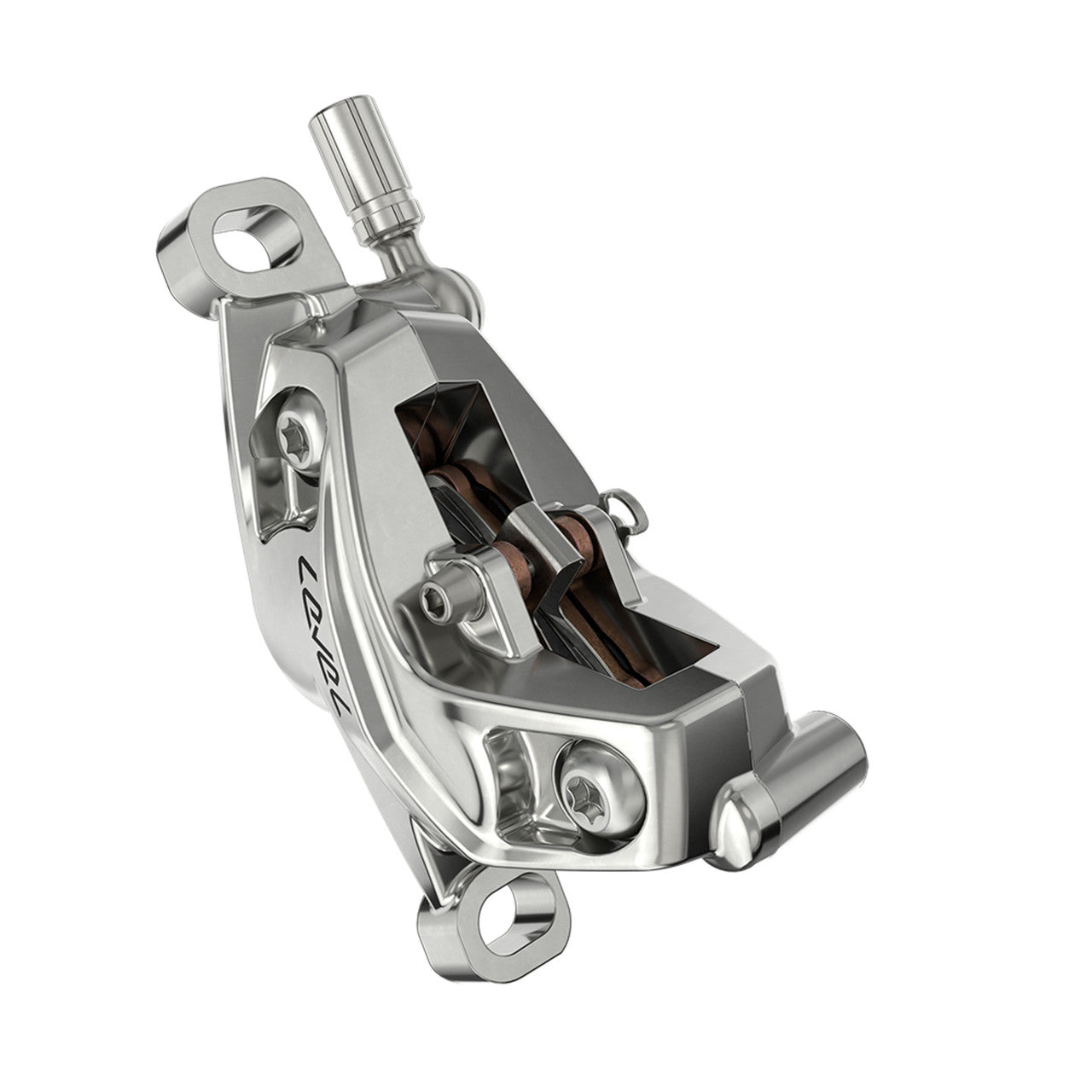 Paar SRAM LEVEL ULTIMATE STEALTH 4-Kolben-Bremsen Silber