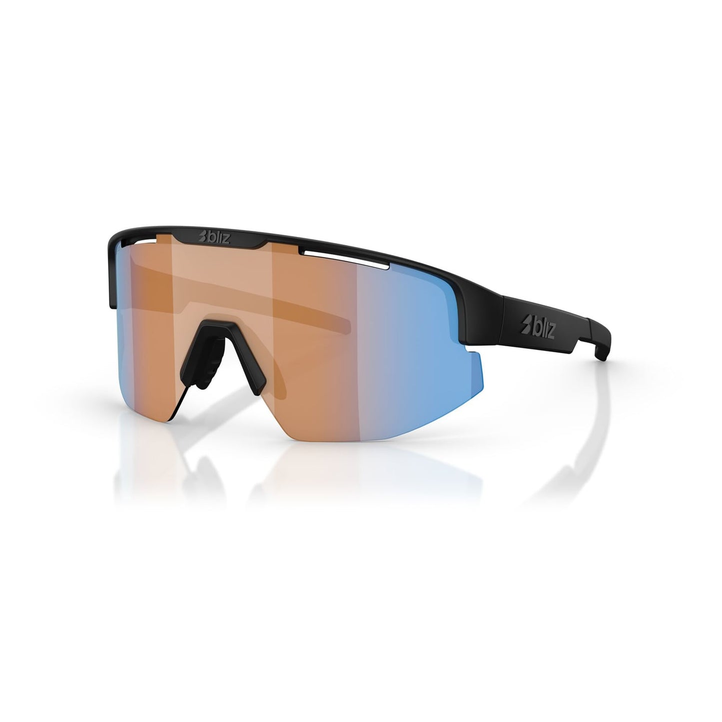 BLIZ MATRIX SMALL Brille Schwarz Matt Orange Schirm