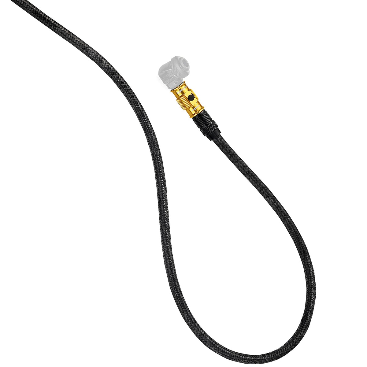 LEZYNE nylonumflochtener Schlauch ABS Flip Thread Chuck + Anschlüsse für Standpumpen