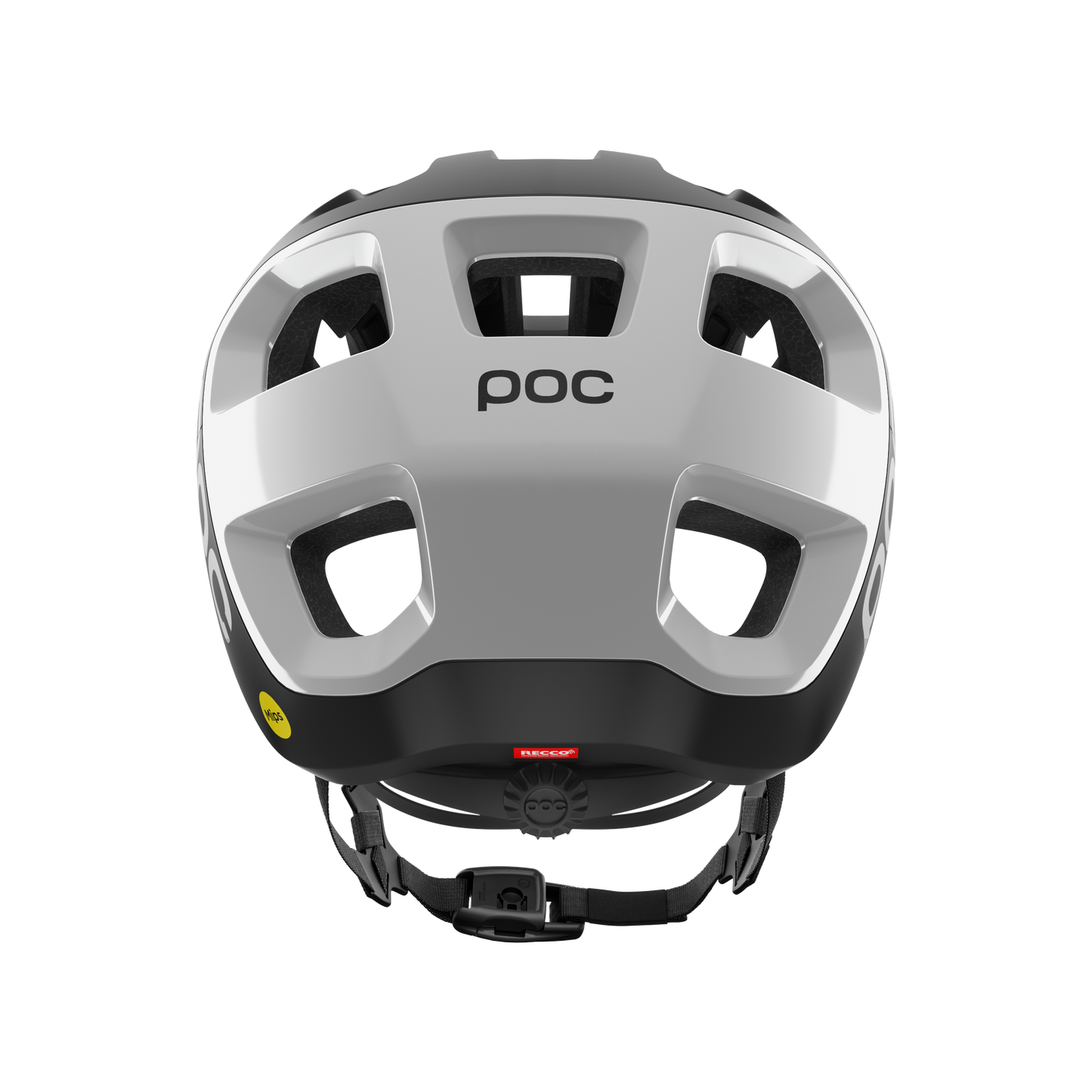 MTB-Helm POC CULARIS Schwarz/Weiss Matt Logo