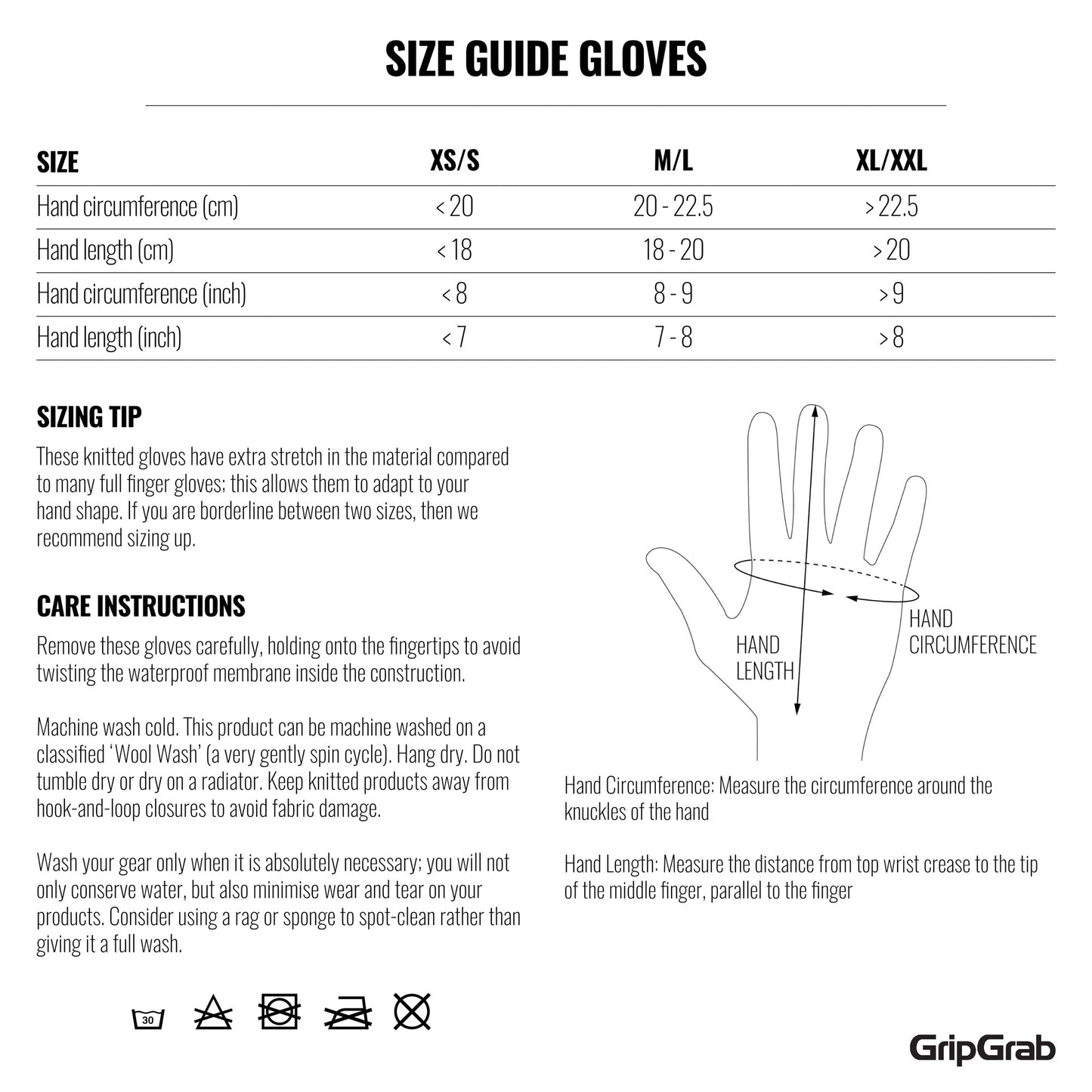 GRIPGRAB WINTERHANDSCHUHE, WASSERDICHT, Schwarz