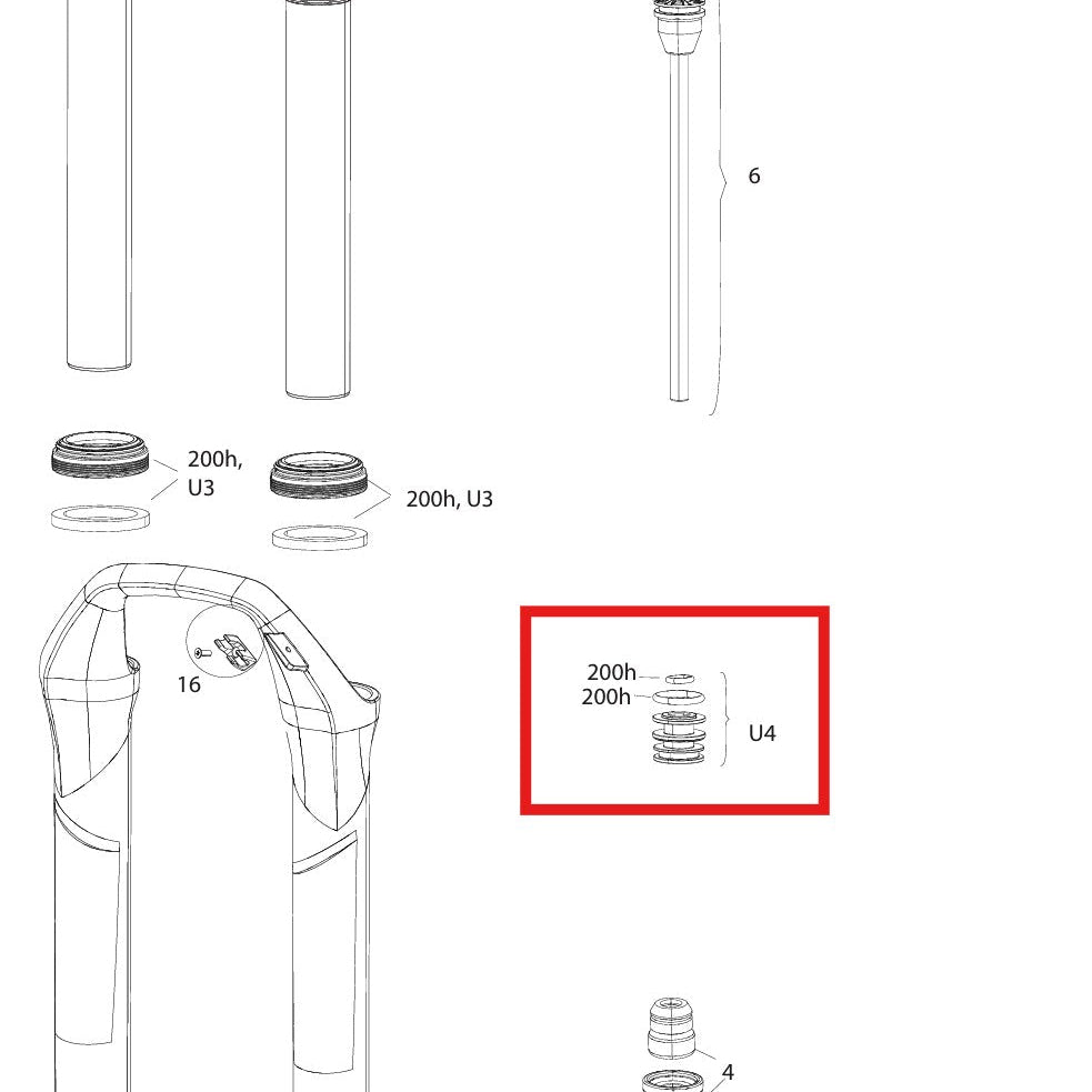 Luftkammer Sealhead Upgrade Kit für ROCKSHOX SID 32 mm RLC (A1) / RL B1-2/B4 Gabel #11.4018.096.001
