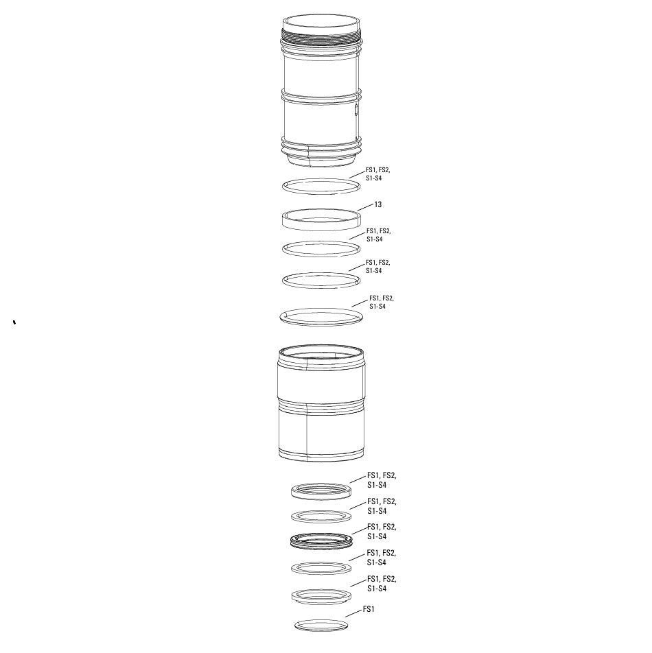 ROCKSHOX DEBONAIR Luftkammer 184 × 44 mm für Dämpfer #11.4118.033.029