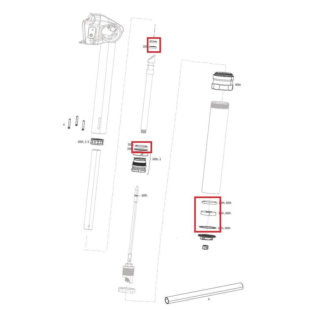 200-h/Jahr-Wartungskit ROCKSHOX REVERB AXS A1/A2 – Probikeshop