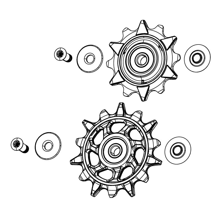7V SRAM XX DH T-TYPE EAGLE AXS Schaltwerksrollen hinten