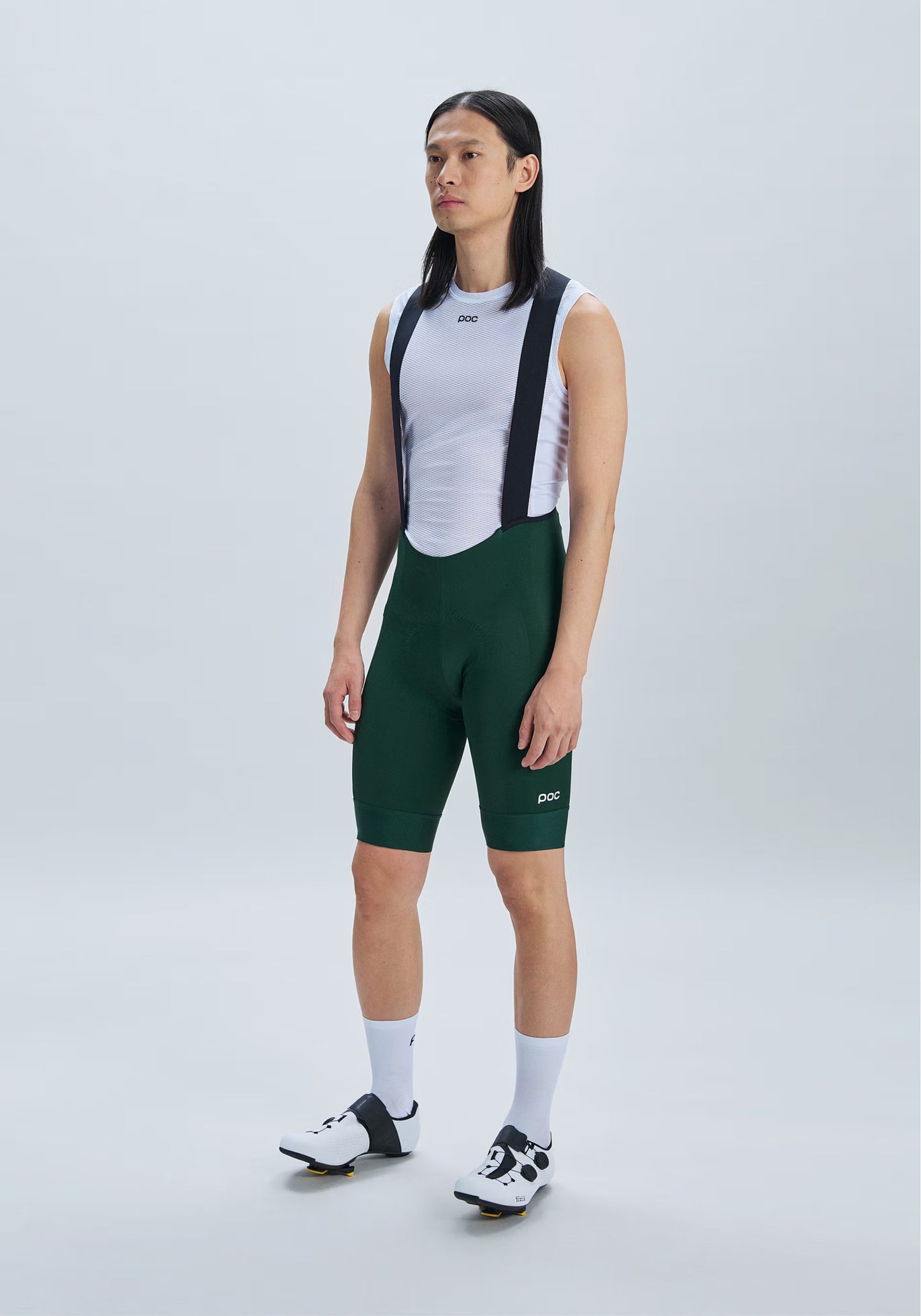 POC CADENCE Kurze Trägerhose Grün