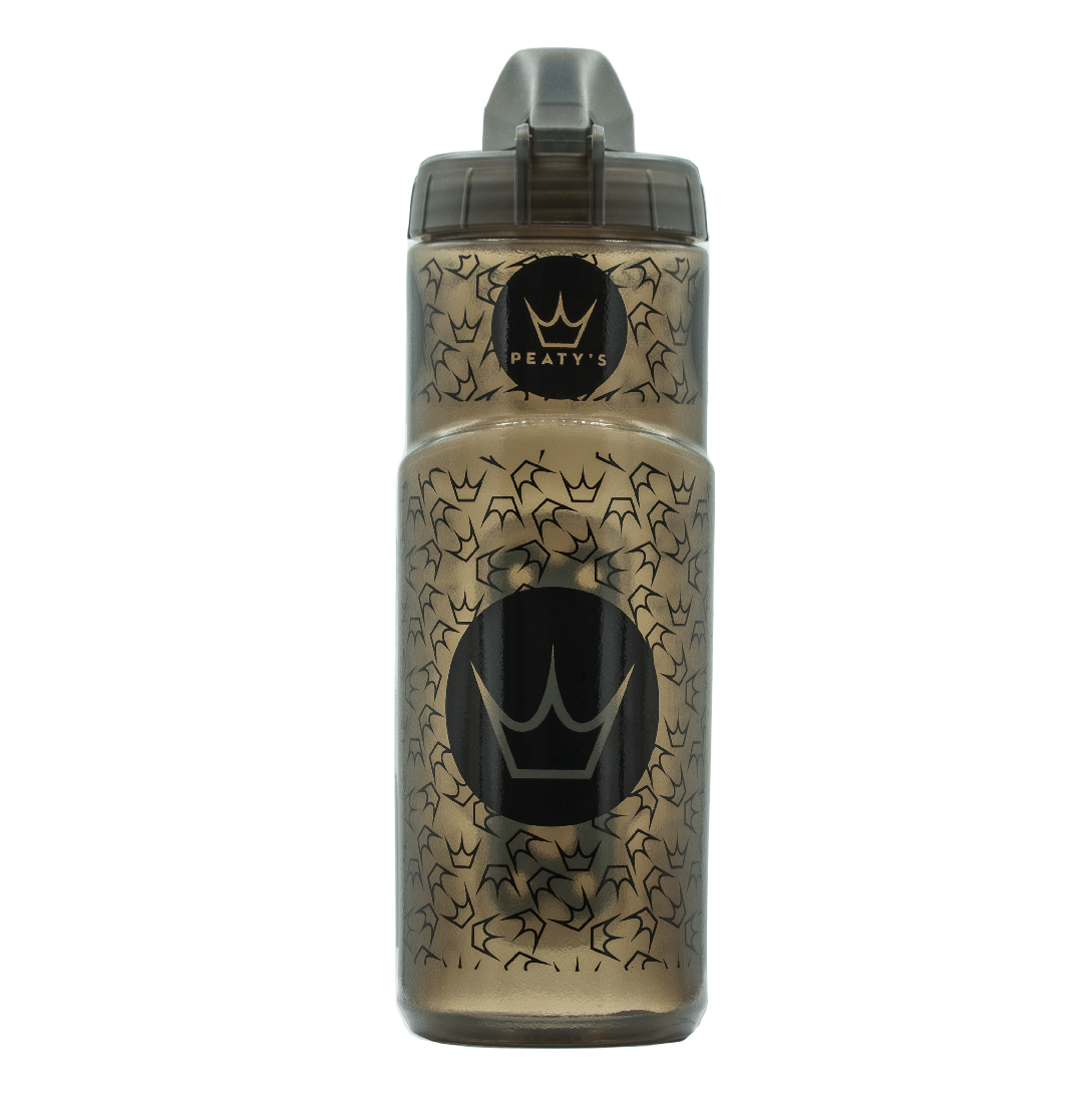 PEATY'S X FIDLOCK Logo (600ml) Fumé Trinkflasche und Flaschenhalter Set