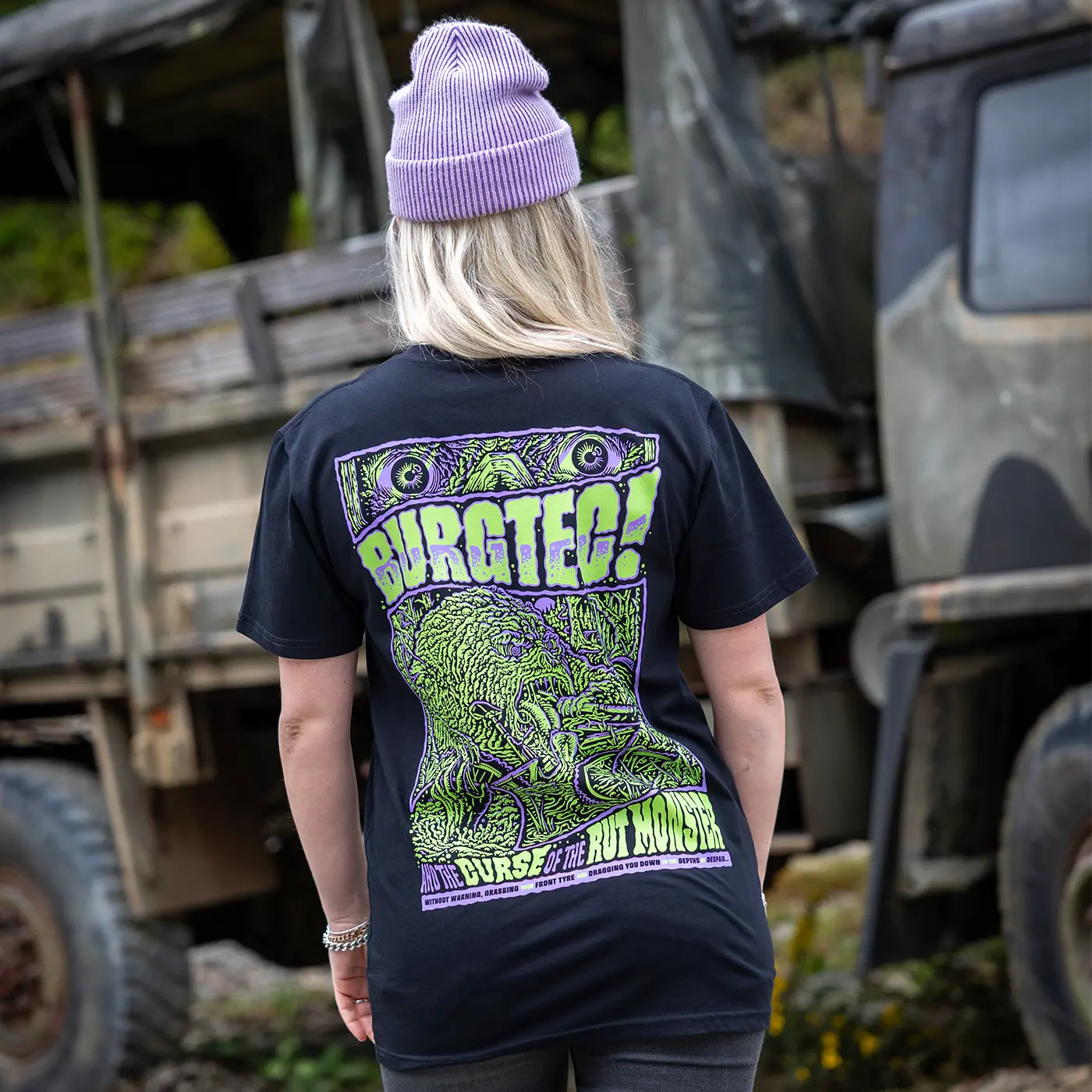 BURGTEC RUT MONSTER T-Shirt, Schwarz