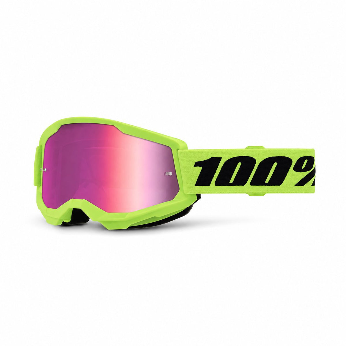 Maske 100% STRATA 2 Gelb Mirror Rosa