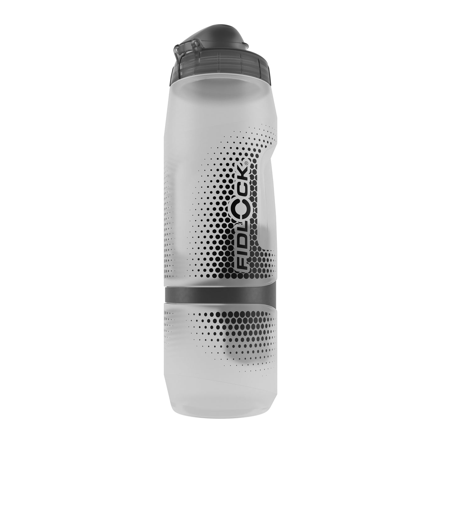 Set Trinkflasche und Flaschenhalter FIDLOCK TWIST BIKE BASE 800 ml Transparent