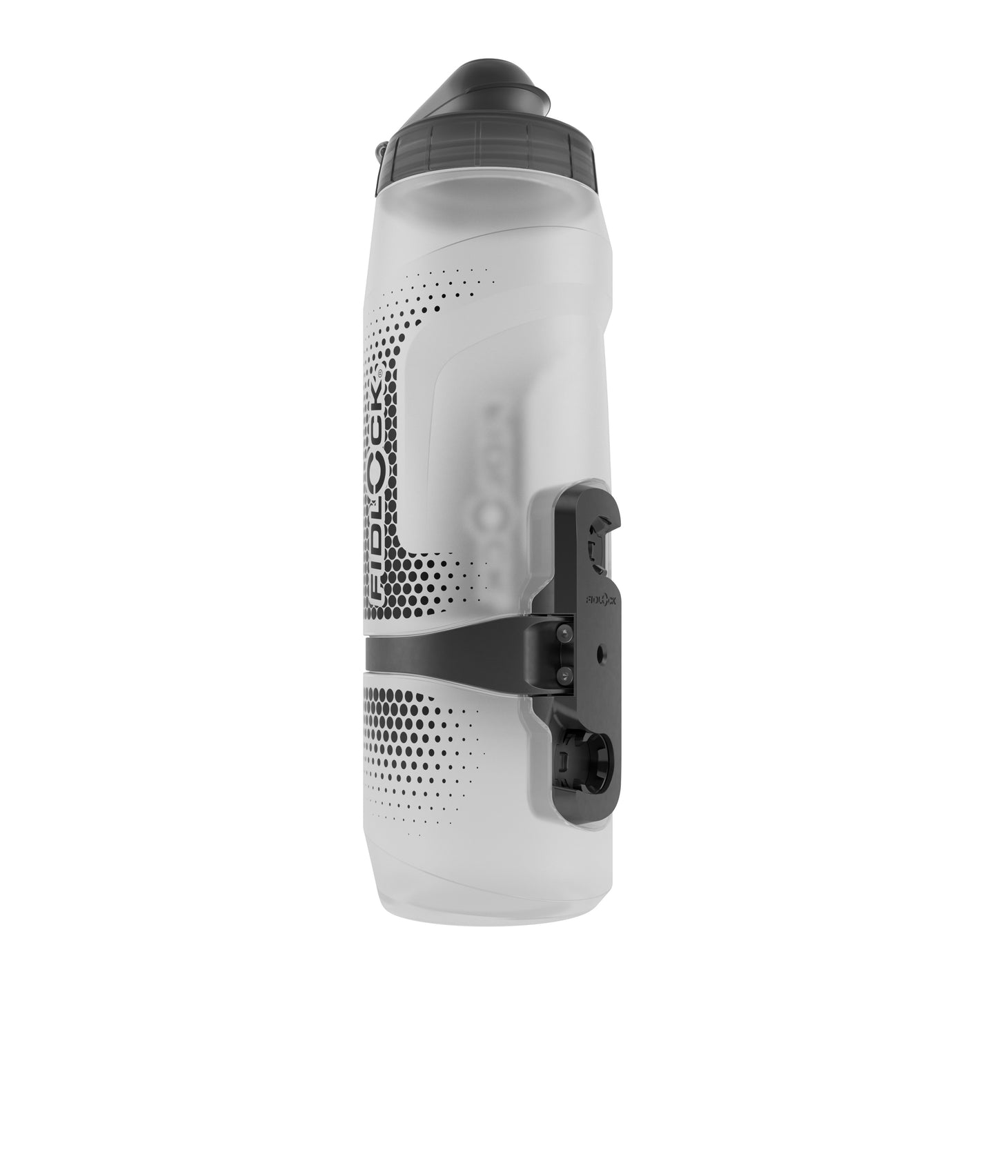 Set Trinkflasche und Flaschenhalter FIDLOCK TWIST BIKE BASE 800 ml Transparent