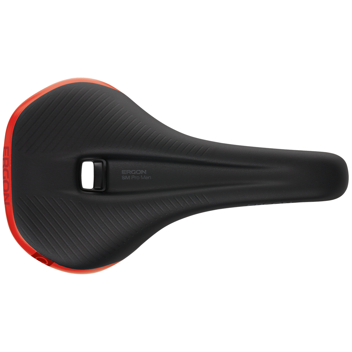 ERGON SM Pro Sattel M/L, Risky Red, mit TiNox-Streben – Detailansicht