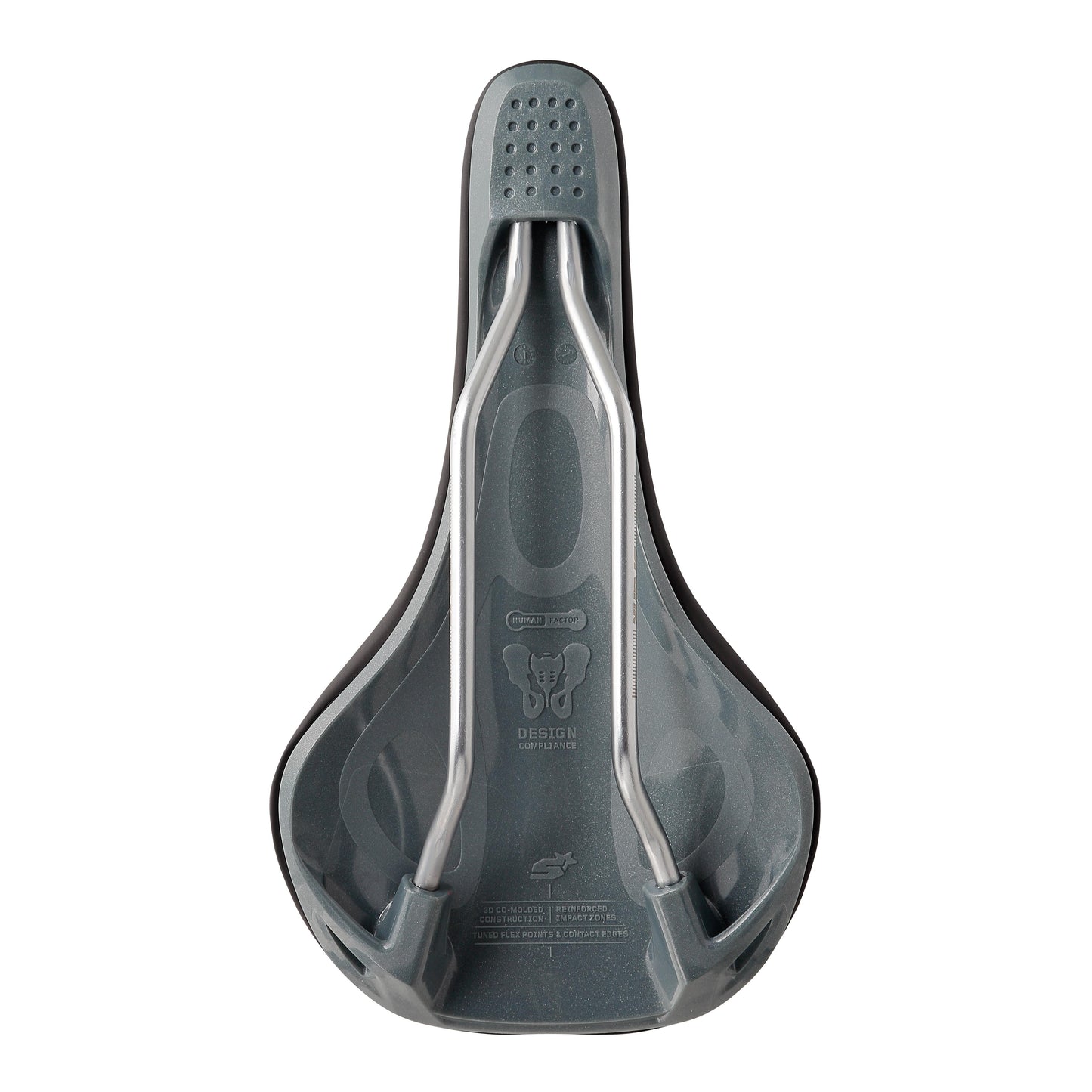 Sattel SPANK OOZY 220 144mm Schienen CrN/Ti Grau