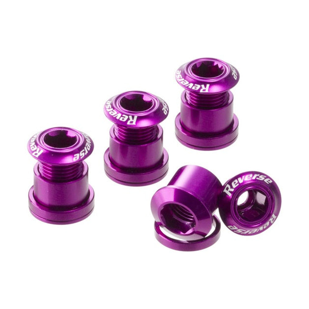 Kit 4 Kettenblattschrauben REVERSE COMPONENTS Violett