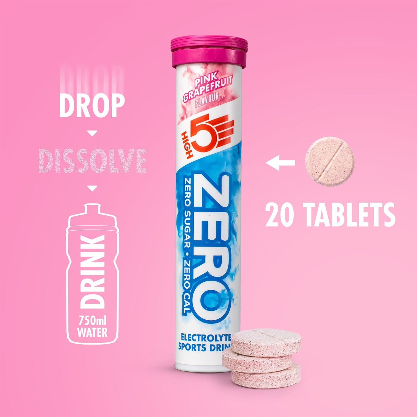 HIGH5 ZERO Elektrolyt-Hydratation (20 Tabletten) Grapefruit
