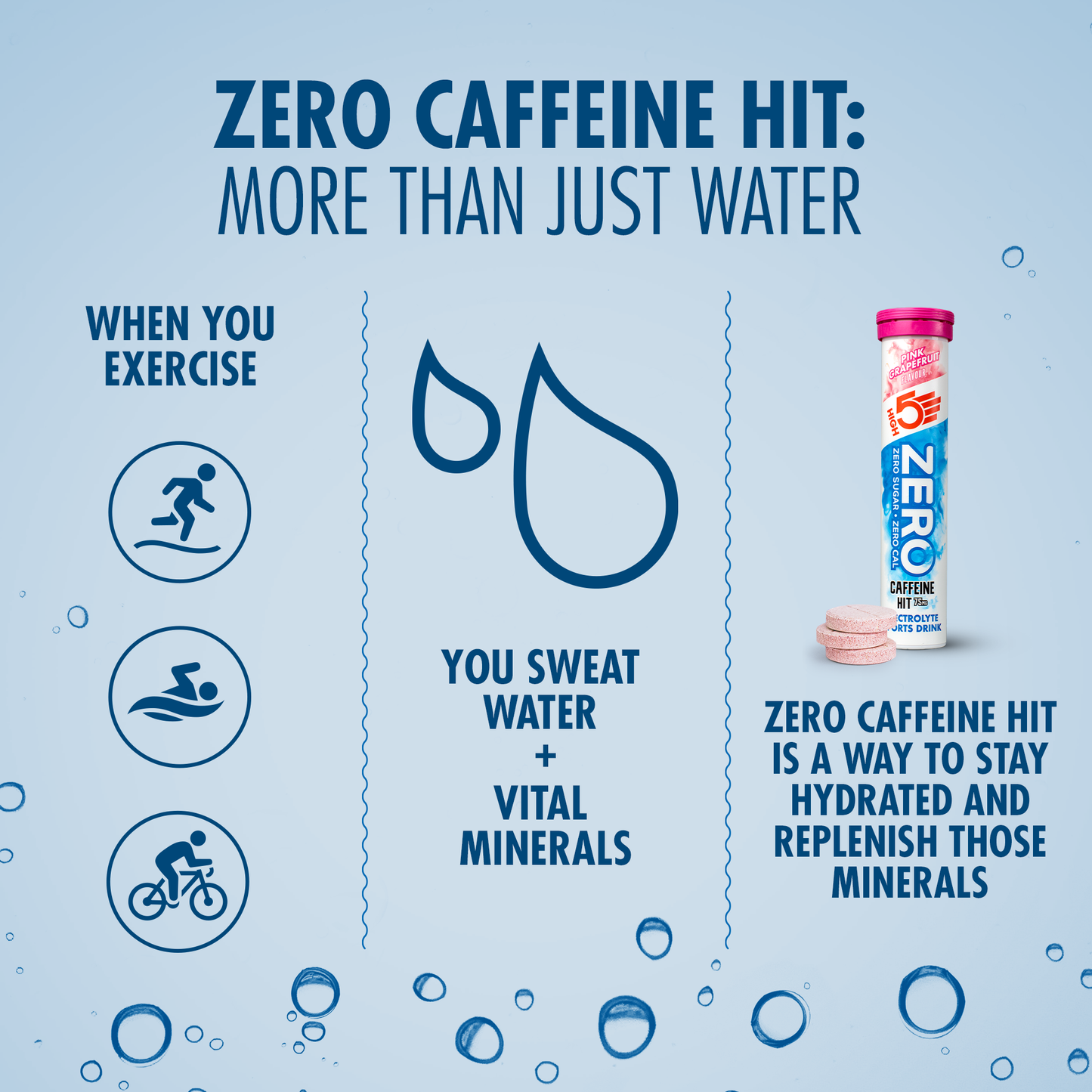 HIGH5 ZERO Caffeine (x20) Grapefruit Rosa Elektrolyt-Hydratationstabletten