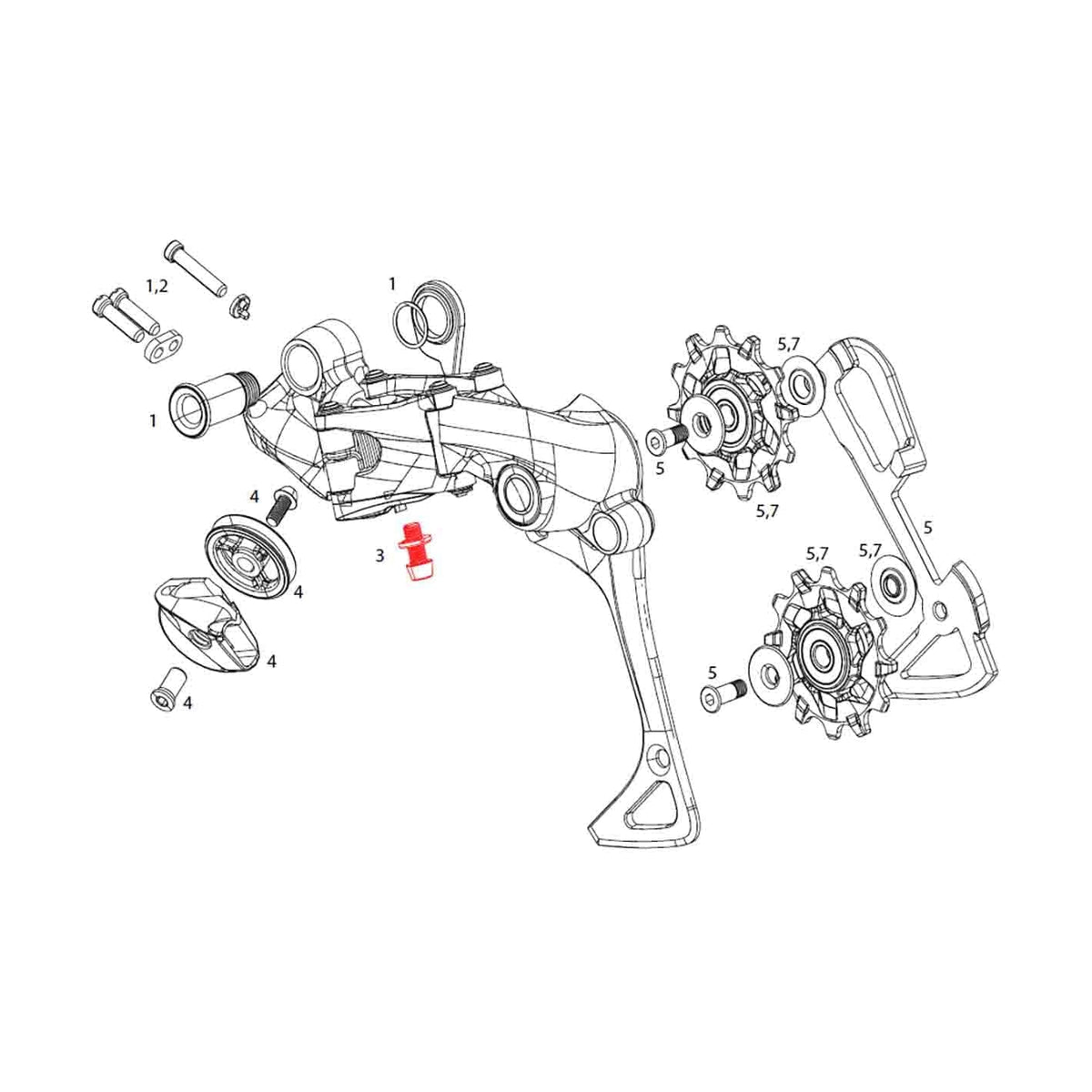 Befestigungsschraube für Schaltzug Hinterer Umwerfer SRAM XX1 1x11V #11.7518.015.000