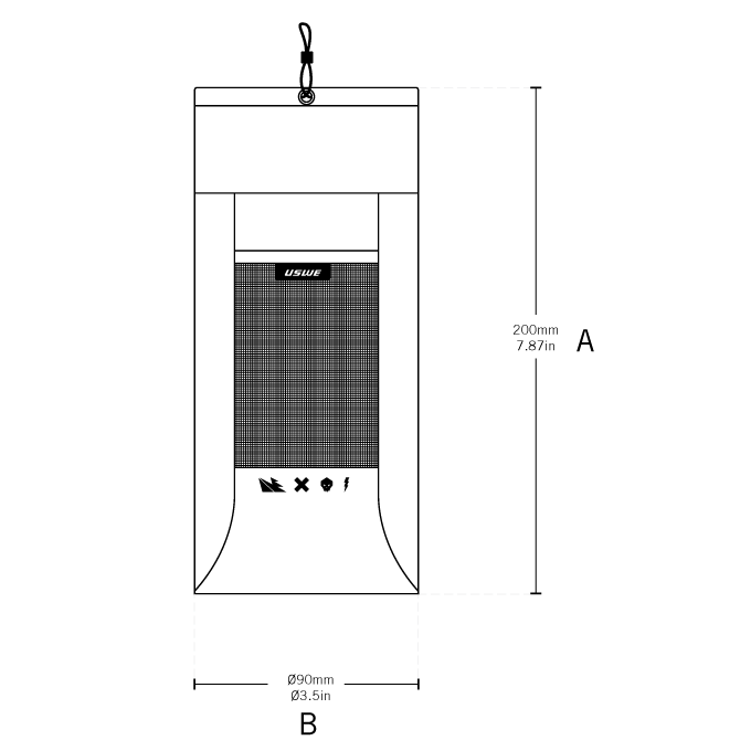 USWE FOOD POUCH 1.4 L Lenkertasche Schwarz