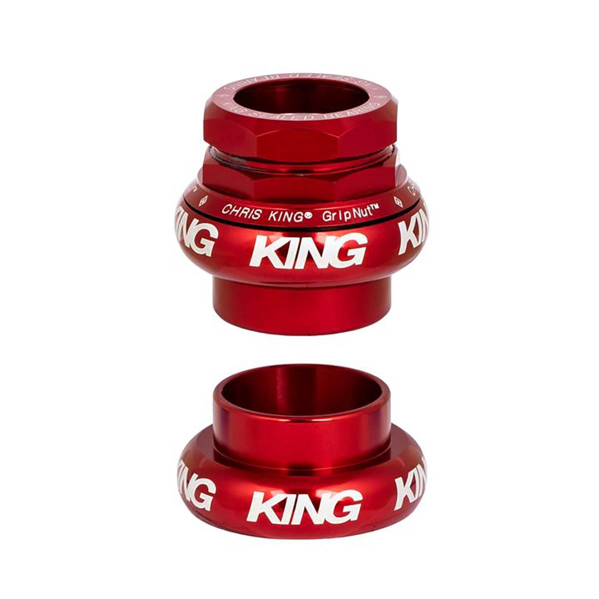 Externer Steuersatz CHRIS KING GRIPNUT 1" EC30/EC30 Rot