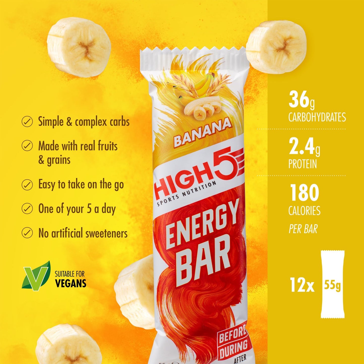 HIGH5 ENERGY BAR Energieriegel (55g) Banane