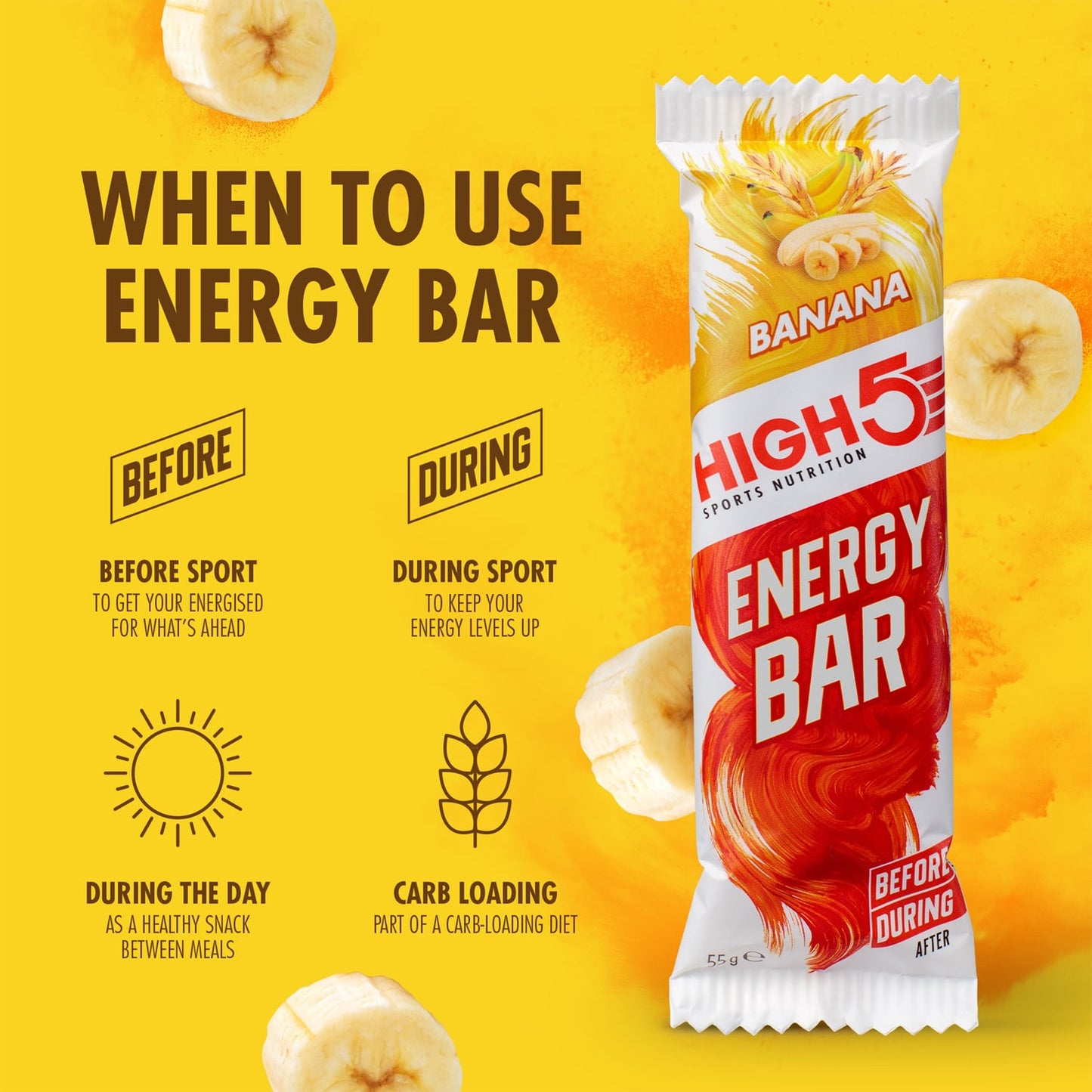 HIGH5 ENERGY BAR Energieriegel (55g) Banane