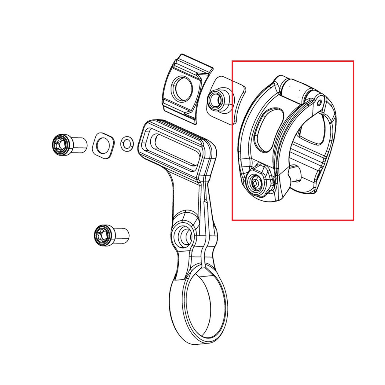 MMX SRAM Lenkerklemme für POD AXS Steuerung (x1)