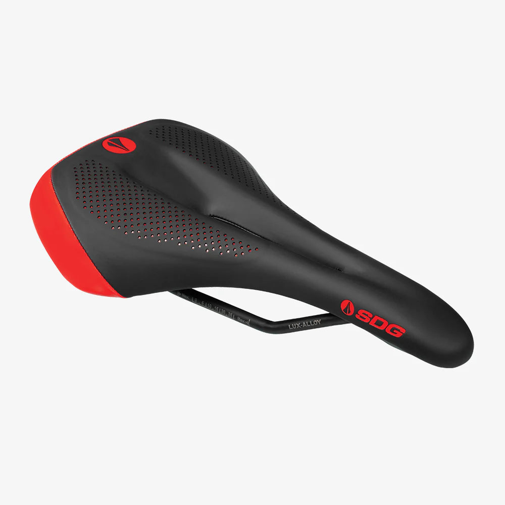 Selle SDG ALLURE V2 Femme Rails Lux-Alloy Schwarz/Rot