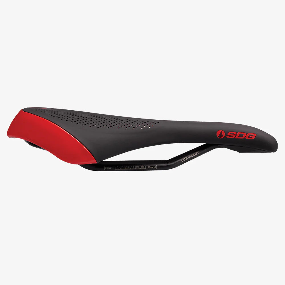 Selle SDG ALLURE V2 Femme Rails Lux-Alloy Schwarz/Rot