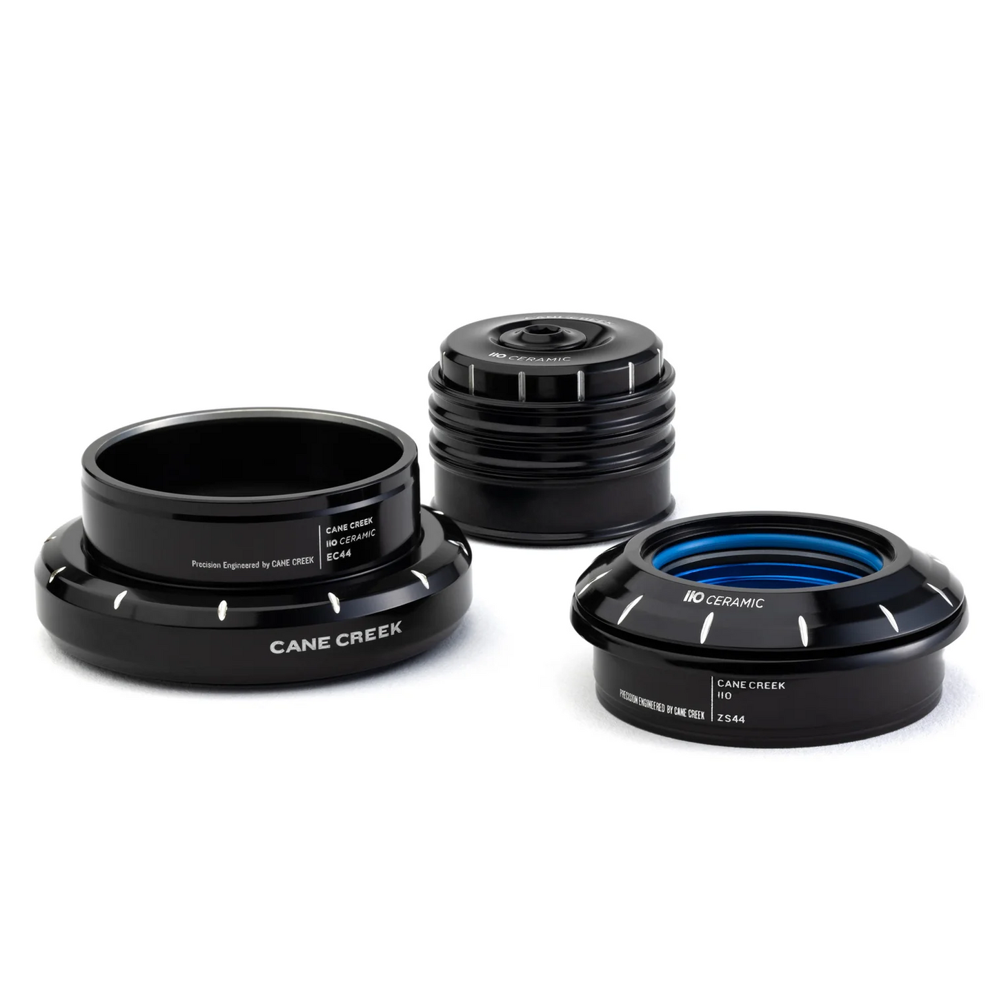 Steuersatz CANE CREEK 110 Ceramic Tapered , 1 1/8"-1.5", ZS44/28.6/H8 | EC44/40/H12, black/silver