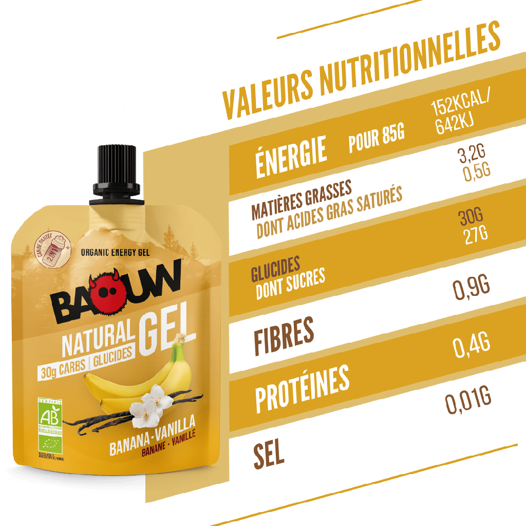 BAOUW BIO Energy Gel Banane-Vanille (85g)