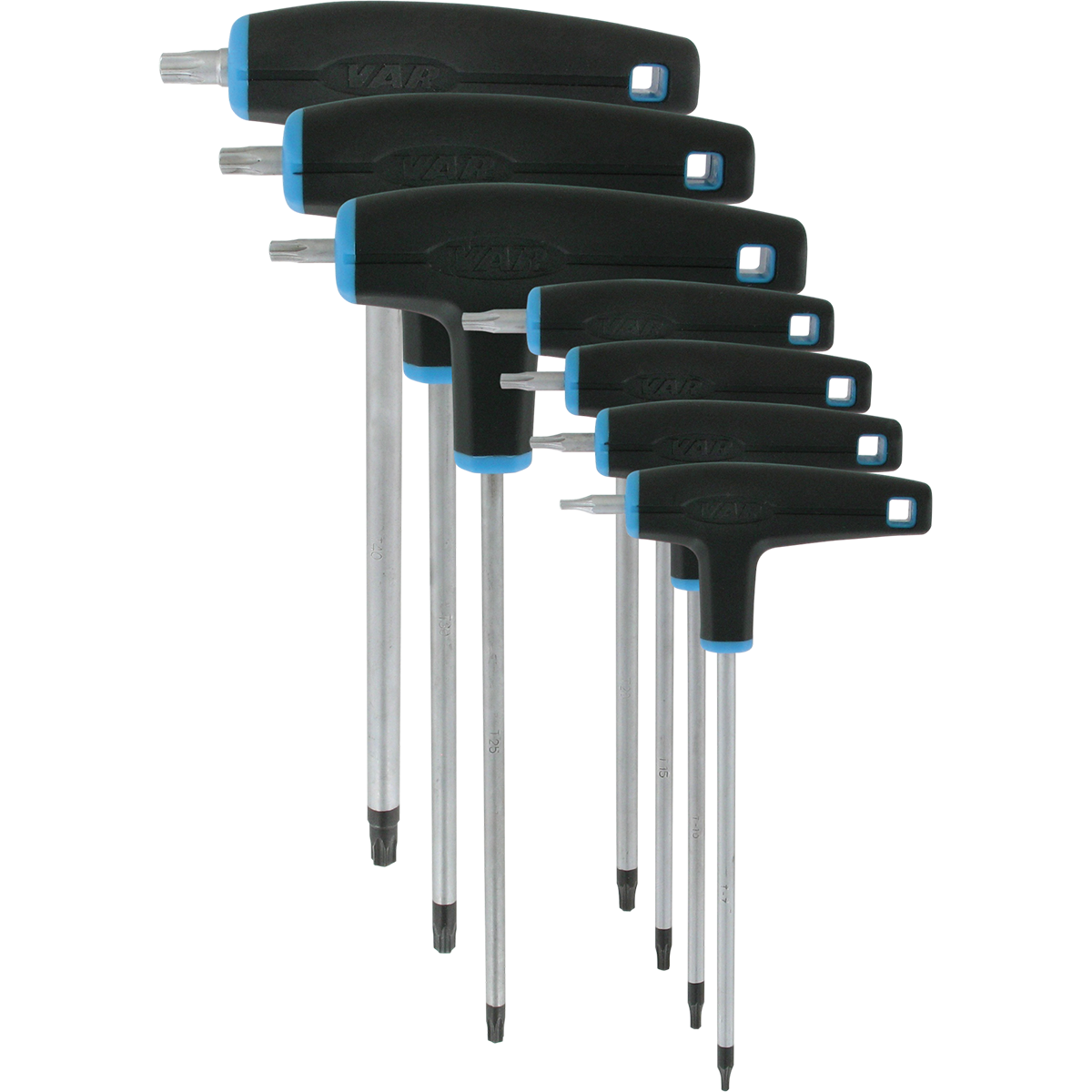 Satz von 7 Torx-Schlüsseln in T-Form VAR CL-18200-07/40